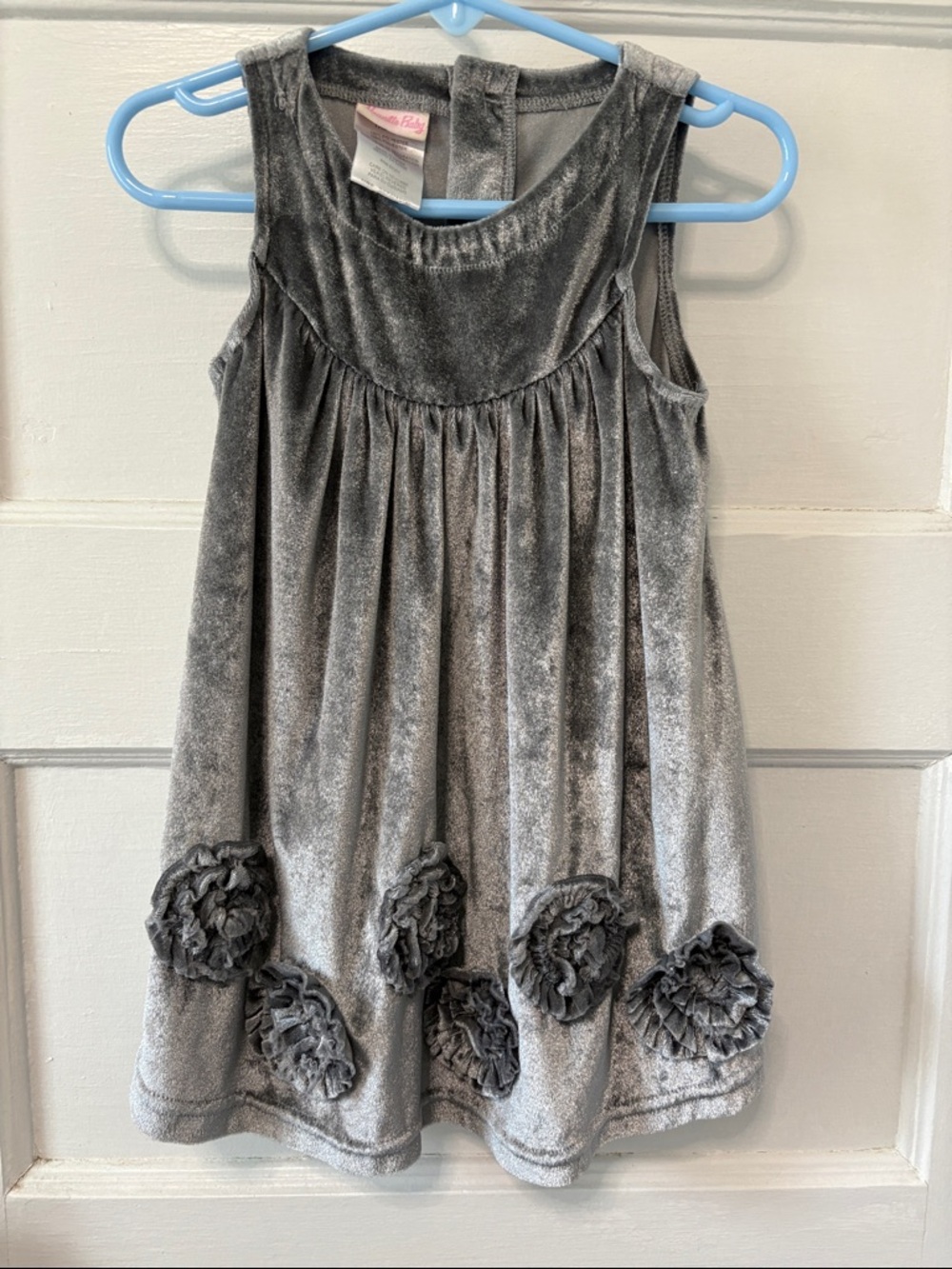 Nauvette Baby silver velvet dress